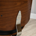 Vinsetto - Chaise de bureau dossier bas sans accoudoirs - assise courbée - noire-Couleur : Noir, Noyer foncé