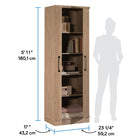 Sauder - Meuble de rangement HomePlus - Chêne brossé-Dimensions: 23,25 po L x 17 po P x 70,88 po H