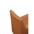 Manhattan Comfort - Chaise de salle à manger moderne Anna Square 48 cm en similicuir rembourré - couleur Saddle-Garantie limitée du fabricant de 30 jours