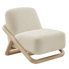 Modway - Vander Tissu texturé Chaise d’accent - Crème de chêne-Chaise d’accent contemporaine