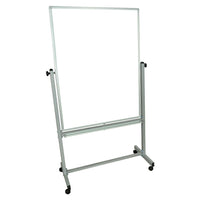 Luxor – Tableau blanc mobile 36 po x 48 po (MB3648WW)-Le tableau blanc mobile magnétique et réversible est conçu pour la salle de classe et doté de quatre roulettes pour une mobilité améliorée.