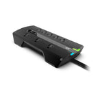360 ​​Electrical - Multiprise Director 3.4 à 8 prises avec 2 ports USB 3,4 A, coaxial et RJ11/RJ45 et cordon de 6 pieds - Noir-Les connecteurs de câbles coaxiaux ajoutent une protection aux lignes de câble et de satellite