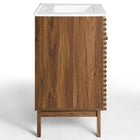 Modway - Render 24" Vanette de salle de bain - Blanc noyer-Portes doubles à fermeture douce