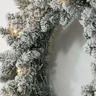 HOMCOM - Couronne de Noël illuminée de 24 po avec pommes de pin et baies-Aucun assemblage requis 