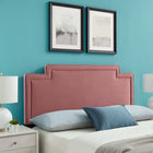 Modway - Transfix Performance Velvet Tête de lit King/King de Californie, Rose poussiéreuse-Assemblée requise