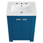 Modway - Maybelle 24" Vanette de salle de bain - Blanc marine-Bassin d’évier en céramique