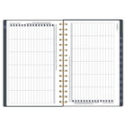 Cambridge - Agenda hebdomadaire/mensuel 2027 - 8 ½ po H x 6 po l - Denim Blooms - petit - bilingue-Format chevalet pour affichage sur bureau