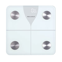 Relaxus - Balance intelligente Life - Blanc-Suivi complet de la santé : mesure 15 indicateurs essentiels, dont la masse grasse, l’hydratation, la masse musculaire, la densité osseuse et l’apport calorique recommandé