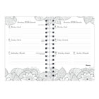 Blueline - 2026 Agenda hebdomadaire/mensuel à colourier DoodlePlan - 8 po x 5 po - Botanica - Bilingue-Reliure spirale double avec couverture semi-flexible