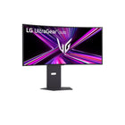 LG - Moniteur de jeu incurvé UltraGear OLED WQHD 240 Hz 800R 34" 21:9-Modèle élégant et mince UltraGear offrant des commandes réglables en hauteur, en inclinaison et en pivotement pour une vue idéale, tandis que le rétroéclairage hexagonal RVB crée l’ambiance de votre poste de combat