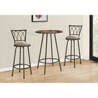 Monarch Specialties - 2310 Bar Maison - 30 po Dia/Marbre Espresso/Metal Cafe-Associez cette table de bar de style tendance à un ensemble de tabourets de bar (vendus séparément) pour créer un coin bistrot confortable.
