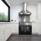 Kucht - 36 po Série KDF Cuisinière Pro Style au gaz naturel - Acier inoxydable/Noir-Allumage électronique avec rallumage automatique pour une sécurité accrue et un contrôle fiable de la flamme, réduisant les risques de fuite de gaz