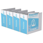 Davis Group Super offre Easyview, Reliure View à anneaux inclinés en D, 5 po, personnalisable, paquet de 4 - Blanc-3 Reliure À Anneaux