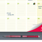 Blueline - 2024-2025 Calendrier Magnétique Frigobloc - 14 po x 1+F3:F353 1/2 po - Français-Jours fériés de l’Amérique du Nord