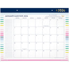 AT-A-GLANCE - Sous main mensuel Emily Ley bandes joyeuses 2026 - 17 po H x 21 3/4 po l - bilingue-Format des pages : 17 po H x 21 3/4 po l