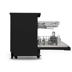 BLACK+DECKER - Lave-vaisselle portatif 18 po - capacité de 8 couverts - 6 programmes de lavage - noir-Options de séchage à haute température et à chaud.