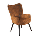 FurnitureR Chaise d'Appoint - Velours Vert -Chaise d'appoint latérale moderne du milieu du siècle
