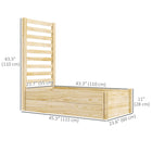 Outsunny - jardinière surélevée avec treillis - naturel-Fabriqué en bois de sapin robuste, personnalisable avec de la peinture
