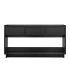 Prepac - Console Simply Modern de 60,25 po avec 3 tiroirs et grand compartiment de rangement ouvert - Noir-Conçu Et Fabriqué Aux États-unis Et Au Canada: Les produits de mobilier Prepac sont fièrement fabriqués en Amérique du Nord pour garantir qualité et fiabilité, soutenus par notre équipe de support client basée en Amérique du Nord