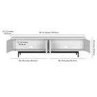 Hudson&Canal - Meuble TV Whitman pour téléviseurs jusqu'à 85 pouces - Blanc-Caractéristiques assemblage facile