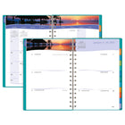 Mead - Agenda hebdomadaire/mensuel escapade tropicale 2027 - 8 1/2 po H x 5 1/2 po l - couleurs assorties - bilingue-Scenes tropicales colourees dans le haut de chaque page