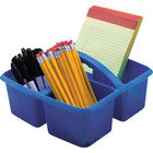 Teacher Created Resources - Caddy de rangement en plastique bleu, paquet de 6-Chaque panier mesure 9 po de longueur x 9-1/4 po de largeur x 5-1/4 po de hauteur.