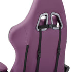 Chaise de jeu Ravagers de CorLiving - Violet/Blanc-L’oreiller pour le dos et le cou atténue les points de stress pour jouer en tout confort