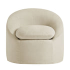 Modway - Sadie Slipcover Mélange de lin Chaise d’accent ronde - Lin-7