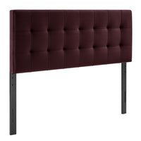 Modway - Lily Velours de performance résistant aux taches Tête de lit King Size, Mûrier-Sellerie en velours Performance résistante aux taches