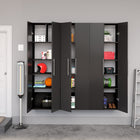 Prepac - Armoire accrochable HangUps de 72 po ensemble C - noir-Charnières réglables dans 6 directions pour un réglage précis de la porte