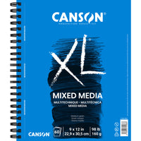 Bloc Canson XL pour supports mixtes, 9 po x 12 po, 60 feuilles-9 po x 12 po