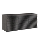 Modway - Render 48" Meuble de toilette de salle de bain compatible double lavabo (non inclus) - Charbon de bois-Vanité moderne du milieu du siècle