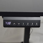 Ezywork - Bureau debout à hauteur réglable électrique de 48 po avec plateau entier - Cadre noir / Dessus de table noir-Plage de réglage en hauteur : 28,75" - 46,5" (73cm - 118cm)
