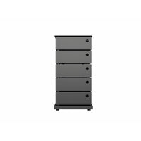 Simply - Unité de stockage 14.96"W x 10.43"D x 28.35"H - Noir-Construction robuste en acier dotée d'un fini résistant aux rayures.