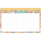Mead - Sous-main Caprice floral 2024-2025 - 17 3/4 po x 10 7/8 po - bilingue-Un bouquet de fleurs borde chaque page pour ajouter une touche colorée et élégante à votre espace de travail. 
