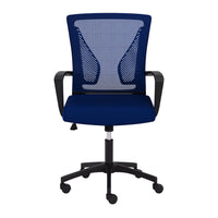 Chaise de bureau Cooper Mesh de CorLiving - Bleu-Confort ergonomique : Le dos en maille profilée offre un soutien lombaire et favorise la circulation de l’air.