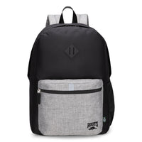 Roots - Sac à dos avec compartiment pour ordinateur portable de 15,6 pouces - 34 L - Noir/Gris-Durable : Fabriqué en polyester recyclé pour un design durable.