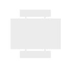 Manhattan Comfort - Ensemble de salle à manger Coney 135 cm style mid-century moderne - Blanc - Lot de 3-Silhouette courbée élégante et unique pour sublimer toute salle à manger