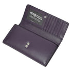 Club Rochelier - Portefeuille pochette pour femme avec chéquier et soufflet - Prune-1 poche extérieure zippée