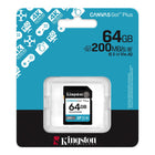 Kingston - 64 Go Canvas Go! Plus Carte mémoire SD-Classe de vitesse U3 et V30