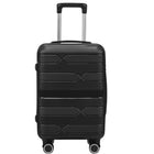 TRAVLR - Bagage De Cabine Rigide 20 po - Noir-Fabriqué en polypropylene 