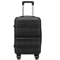 TRAVLR - Bagage De Cabine Rigide 20 po - Noir-Fabriqué en polypropylene 