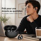 Rwan - Écouteurs ouverts à pince - noir-L’étui de recharge compact facilite le rangement et la recharge