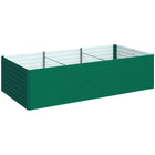 Outsunny - Jardin surélevé galvanisé - 8 pi x 4 pi x 2 pi - vert-Conception extra profonde de 23,6 po (60 cm) adaptée aux plantes à racines profondes 