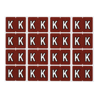 Pendaflex − Étiquettes de classement à onglet sur le côté A à Z de couleur brun − K − paquet de 240-Compatibles avec les étiquettes de la série Datafile L8701
