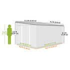 Outsunny - Remise de rangement extérieure 11 pi x 9 pi, maison de rangement pour outils, pour jardin, gris-Porte verrouillable pour plus de sécurité, un cadenas peut être ajouté (non inclus) 
