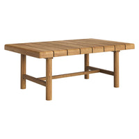 Modway - Eleni 41 po Terrasse extérieure Bois de teck Table basse - Naturel-Table basse rectangulaire de 41 pouces