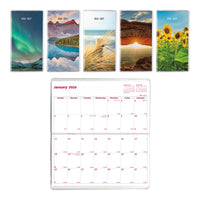 Brownline - 2026 Agenda mensuel de poche de 2 ans - 6 1/2 po x 3 1/2 po - Designs assortis - Anglais-24 mois: janvier 2025 à decembre 2027