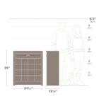 Prepac - Cabinet de rangement à chaussures 31,5 po avec 16 compartiments et tiroir supérieur mince - Gris flotté-Fabriqué Aux États-Unis et au Canada : Fabriqué à partir de bois composites stratifiés non toxiques et conformes aux normes CARB-2