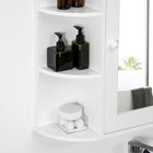 HOMCOM - Armoire à pharmacie murale avec miroir - blanc-Couleur : Blanc   